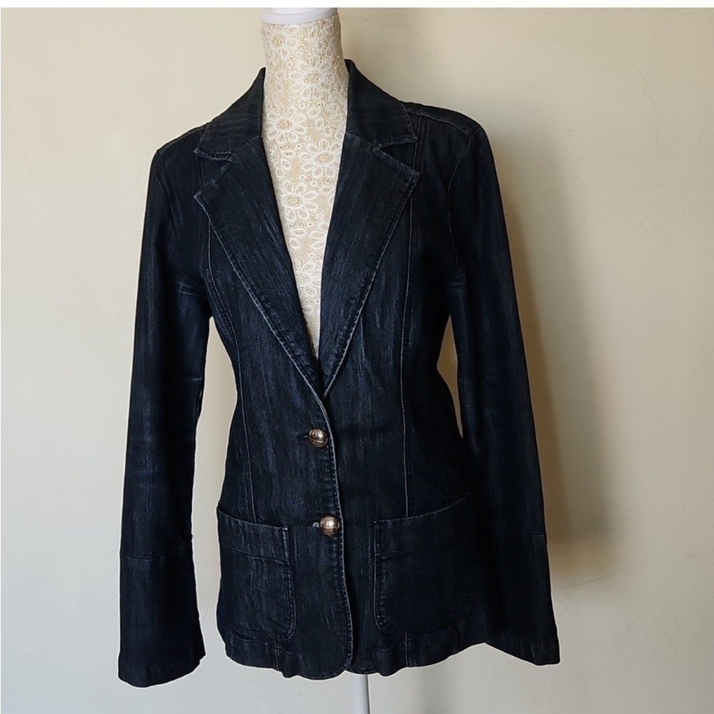 Baccini Women's Denim Blazer Jacket.
